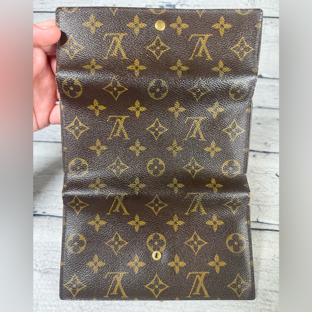 Louis Vuitton Portefeuille Sarah Long Bifold Wallet Monogram Leather Canvas - Picture 12 of 16